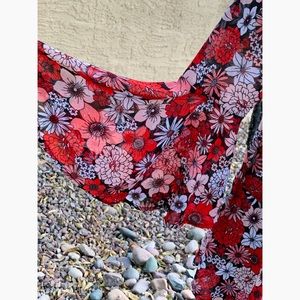 Flowery Bell Sleeve Dress